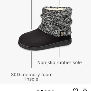 Women's Black and Gray Slippers